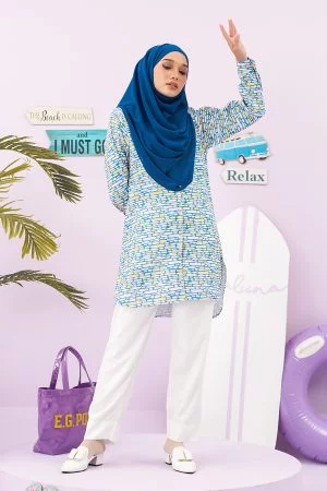 Blouse Udaysa Laluna X MCC - Caribbean Blue