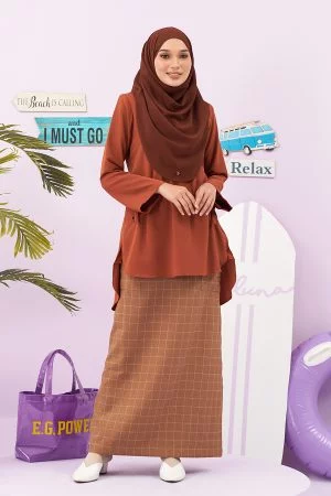 Blouse Ulfah Laluna X MCC - Burnt Orange