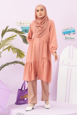 Blouse Uqasha Laluna X MCC - Salmon Pink