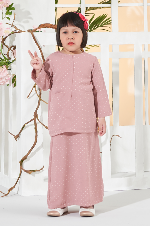 Baju Kurung Bonni Kids - Dusty Pink