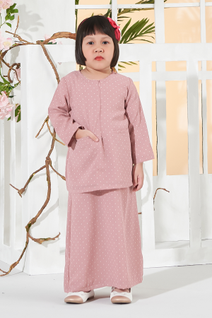 Baju Kurung Bonni Kids - Dusty Pink