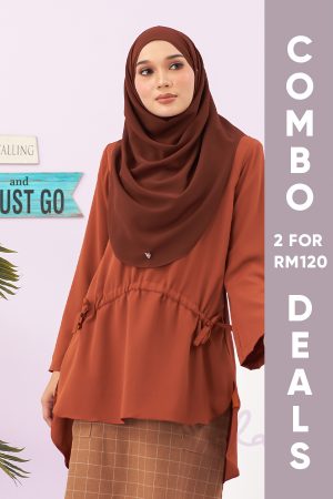 Blouse Ulfah Laluna X MCC - Burnt Orange