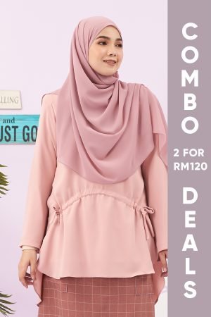 Blouse Ulfah Laluna X MCC - Pastel Pink