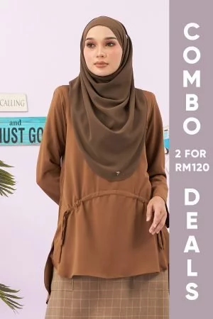 Blouse Ulfah Laluna X MCC - Sable Beige