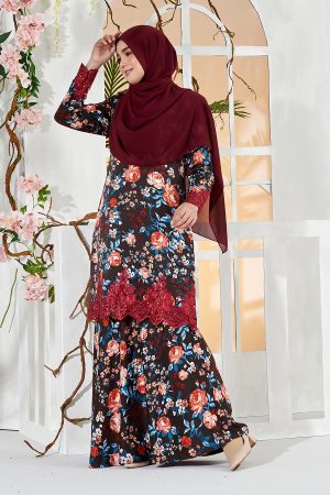 Baju Kurung Aniqah - Dark Brown