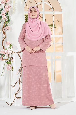 Baju Kurung Bonni - Dusty Pink