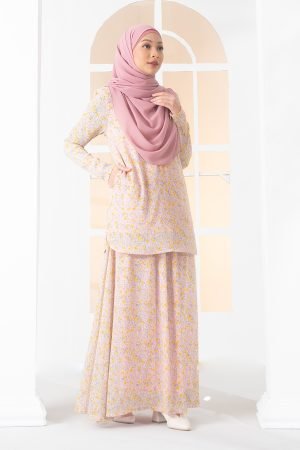 Baju Kurung Lesley Laluna X MCC - Lemonade Pink