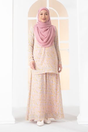 Baju Kurung Lesley Laluna X MCC - Lemonade Pink