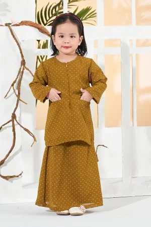 Baju Kurung Bonni Kids - Dark Mustard
