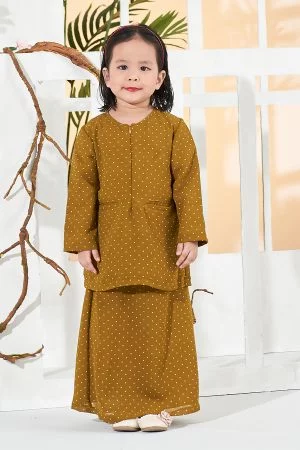 Baju Kurung Bonni Kids - Dark Mustard