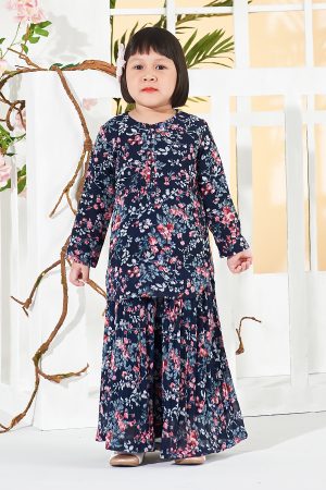 Baju Kurung Berliana Kids - Midnight Blue