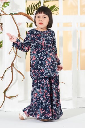 Baju Kurung Berliana Kids - Midnight Blue