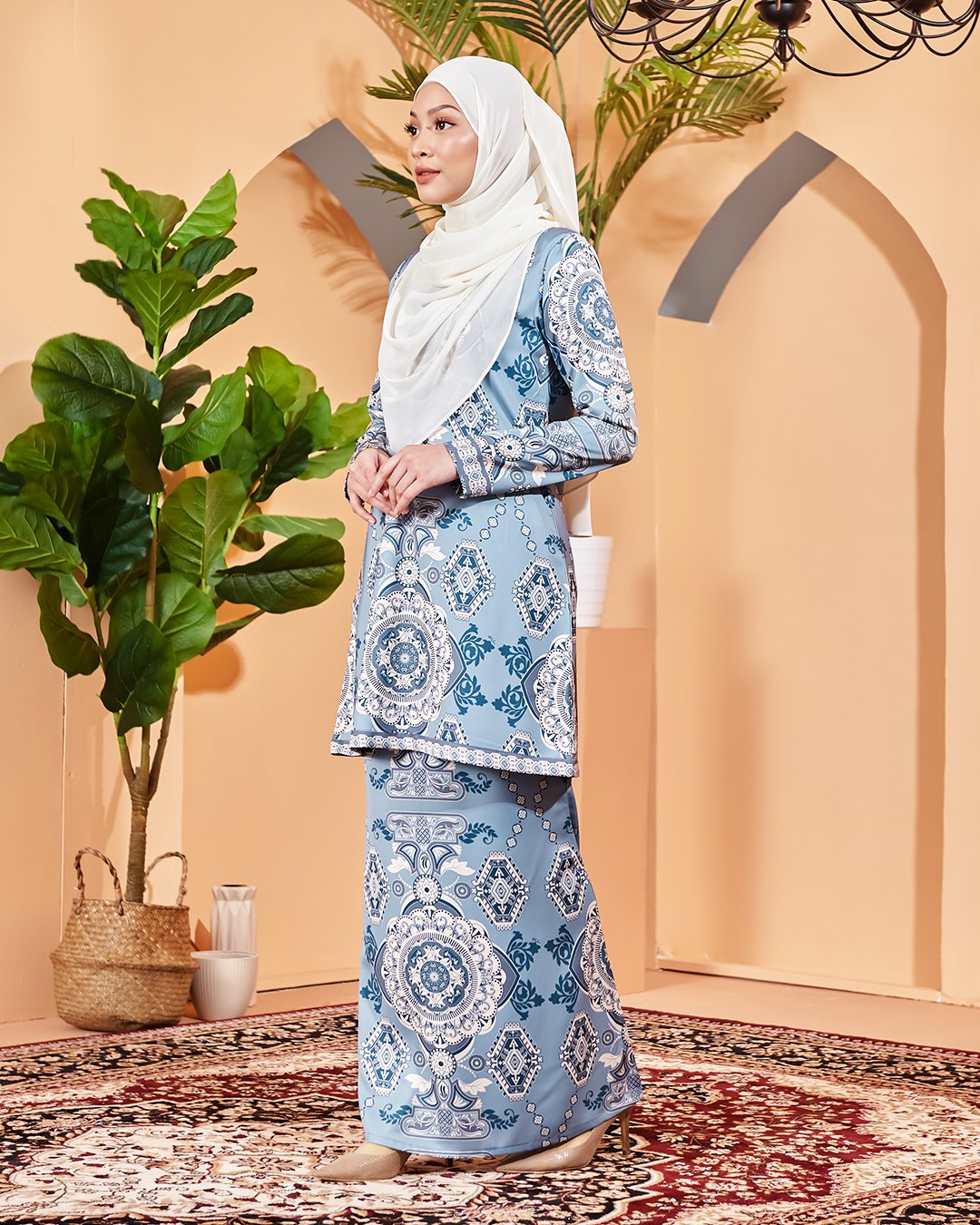 Baju Kurung Moden Zofya Airforce Blue Muslimahclothingcom