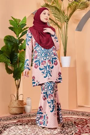 Baju Kurung Moden Zandrea - Vintage Brown