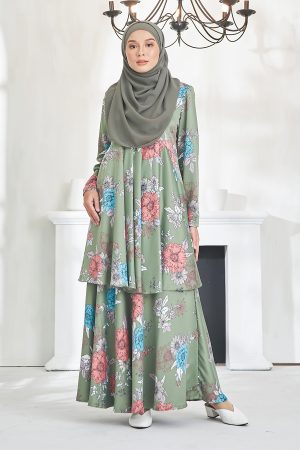 Baju Kurung Awliya - Sage Green