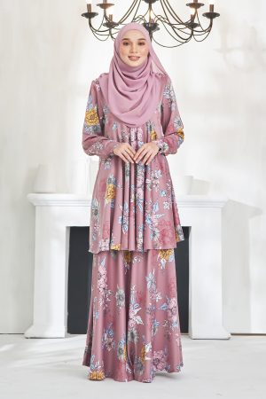 Baju Kurung Awliya - Light Coral