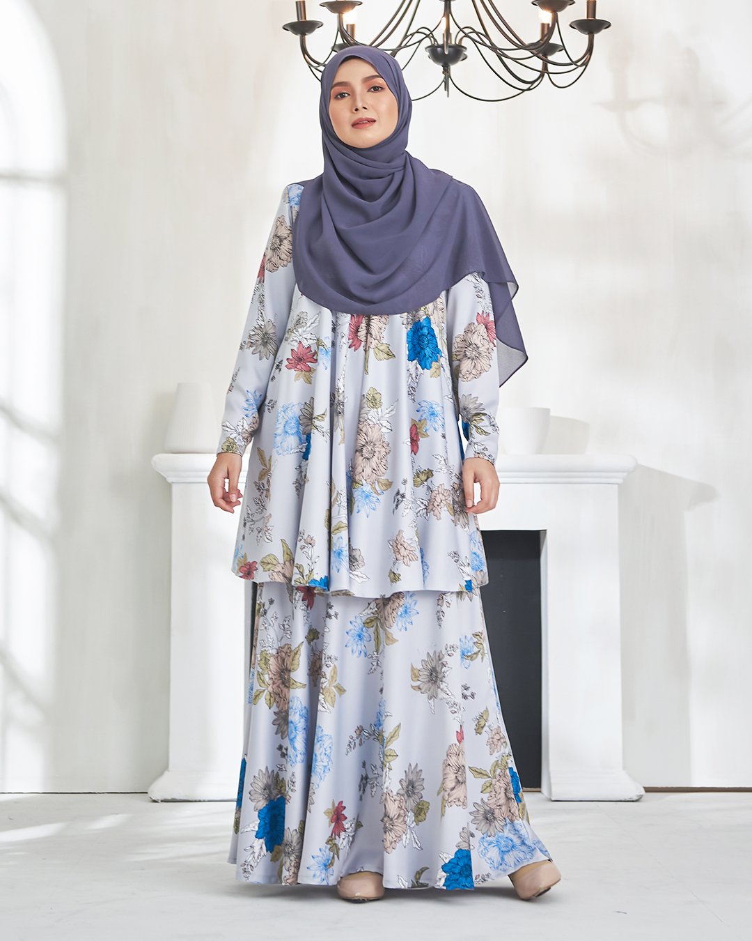 Baju Kurung Awliya – Pale Blue – MuslimahClothing.Com