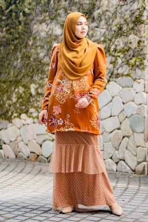 Baju Kurung Alison - Amber Brown