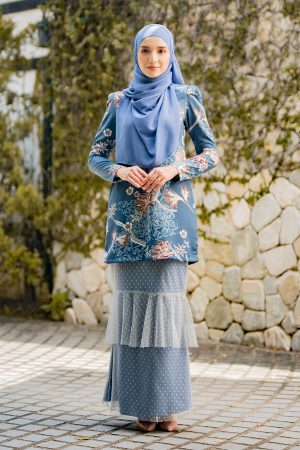 Baju Kurung Alison - Aegen Blue