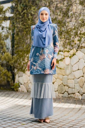 Baju Kurung Alison - Aegen Blue