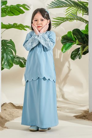 Baju Kurung Atrena Kids - Baby Blue