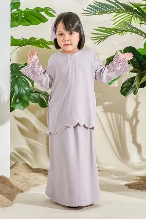 Baju Kurung Atrena Kids - Soft Lilac