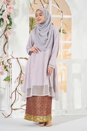 Baju Kurung Berlyn - Soft Grey