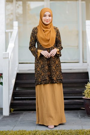 Baju Kurung Lace Arabel - Merigold Black