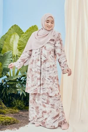Baju Kurung Pahang Kozi Kiava - Teak Brown