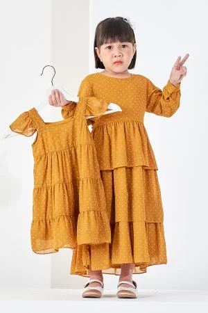 Dress Polka Fiona Baby - Mustard