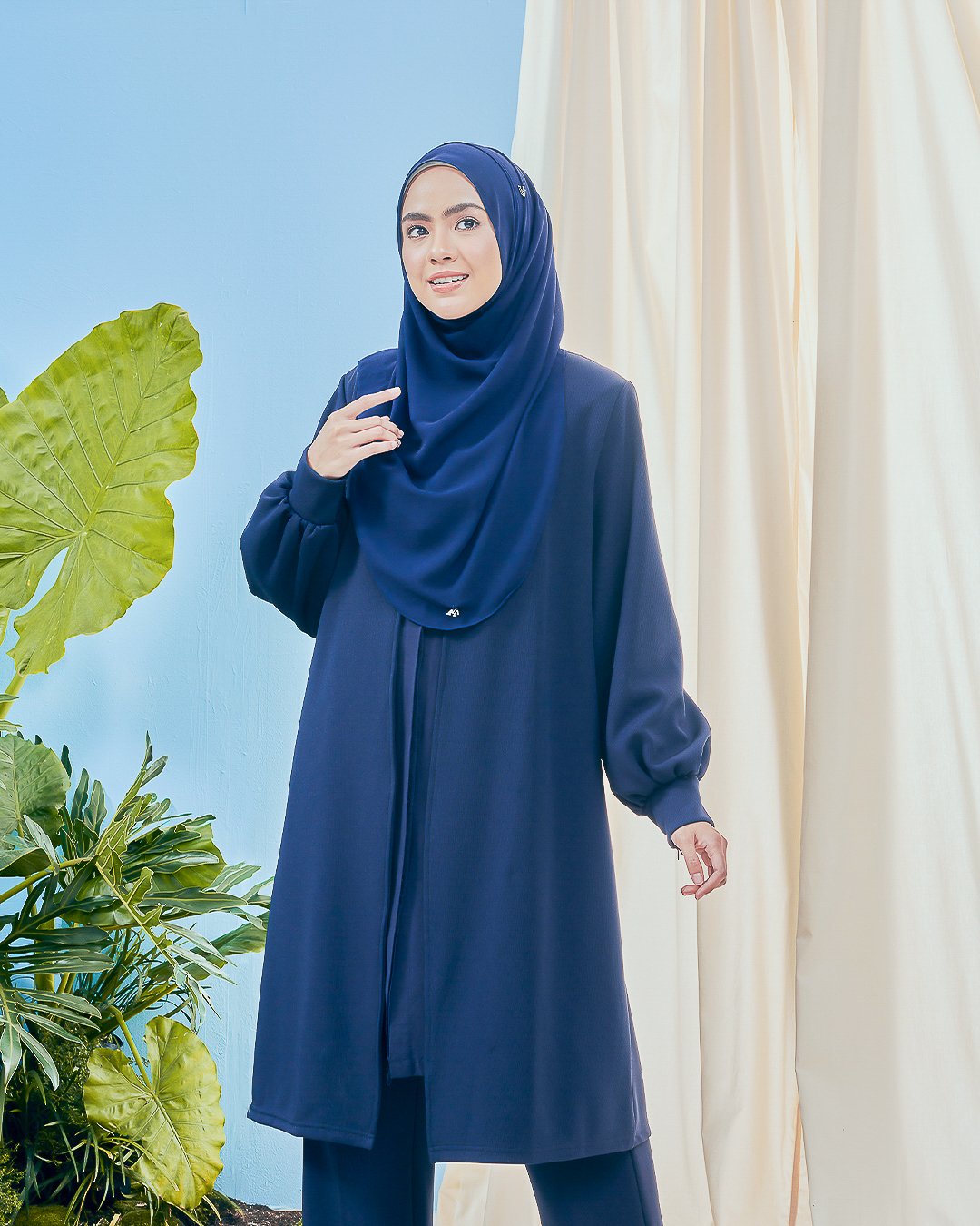 Suit Kozi Krishka – Navy Blue – MuslimahClothing.Com