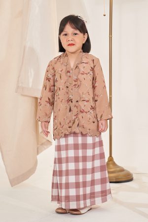 Baju Kurung Esha Kids - Peachy Pink