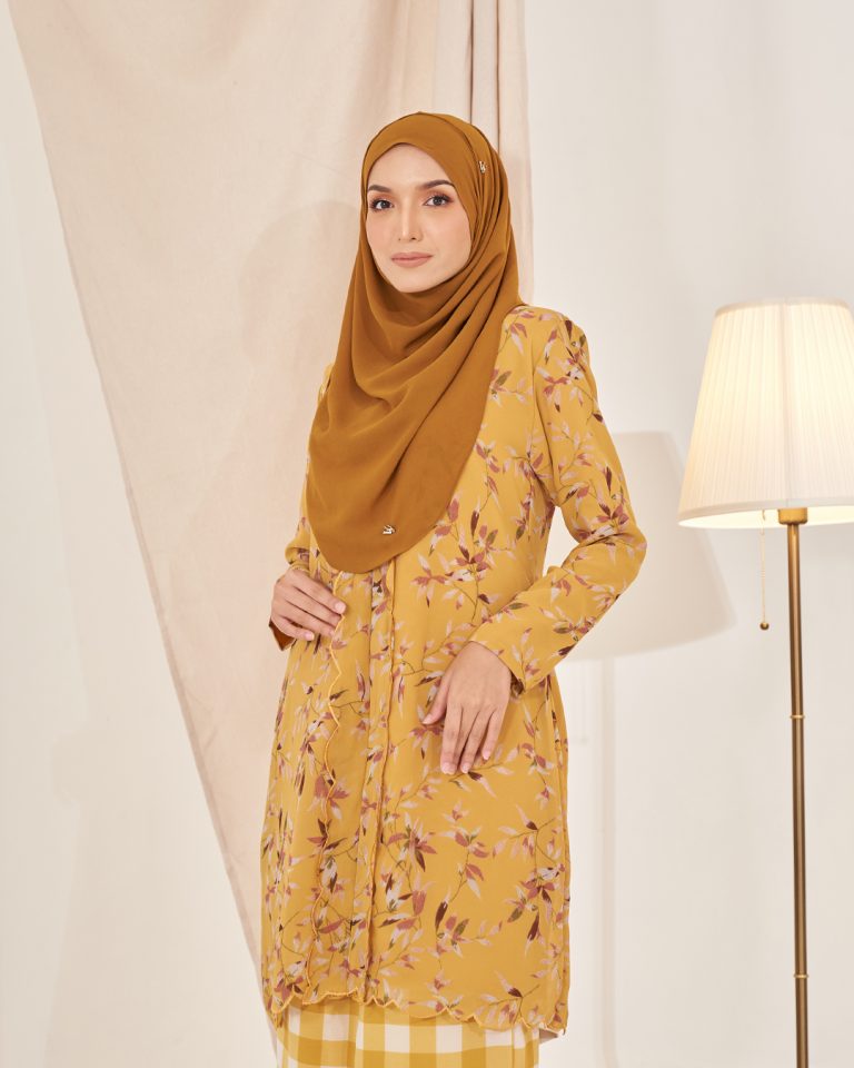 Baju Kurung Esha – Yellow Mustard – MuslimahClothing.Com