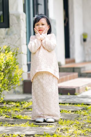 Baju Kurung Affera Kids - Peachy Pink