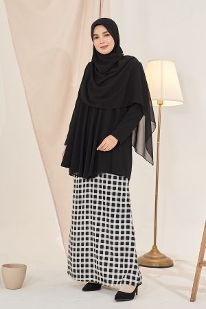 Baju Kurung Emma - Jet Black