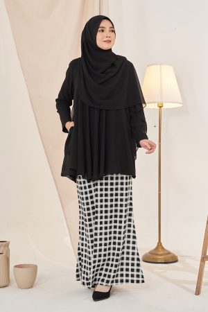 Baju Kurung Emma - Jet Black