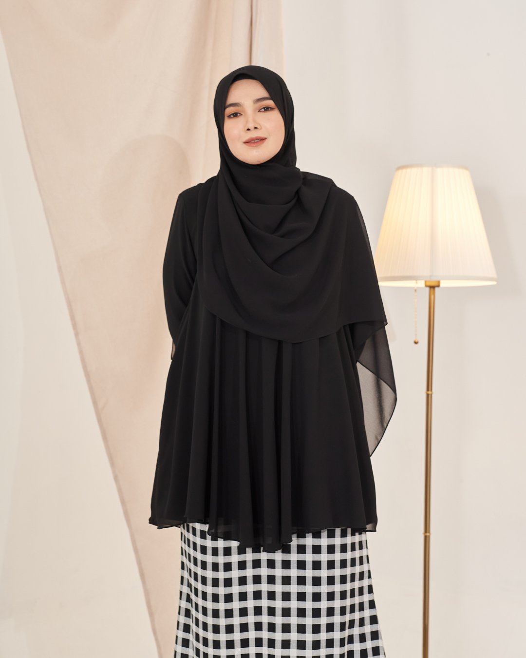 Baju Kurung Emma – Jet Black – MuslimahClothing.Com