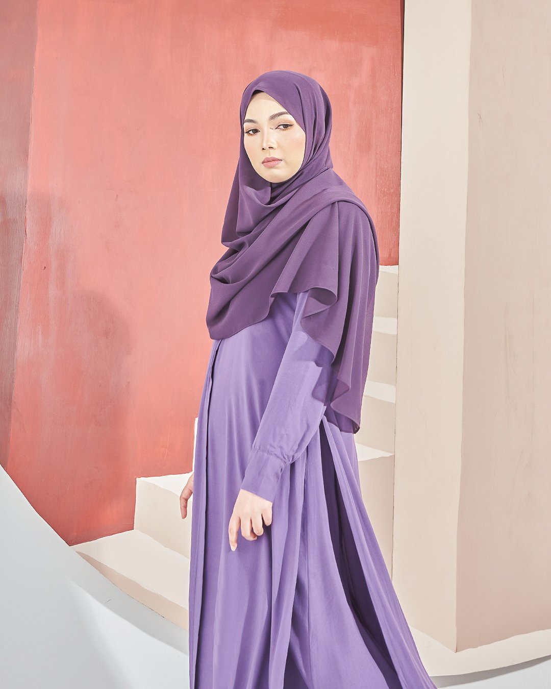 Dress Lolaka Laluna X MCC – Moderate Purple – MuslimahClothing.Com