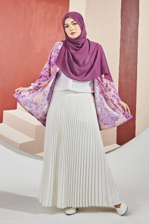 Kimono Cardi Latice Laluna X MCC - Heather Purple