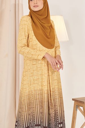 Abaya Elora - Stripes Yellow