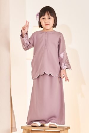Baju Kurung Sulam Lace Ember Kids - Mauvelous