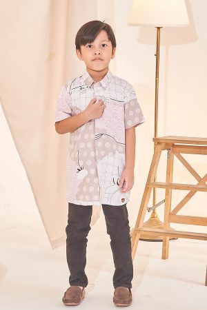 Kurta Short Sleeves Ezre Kids - Beige Rose