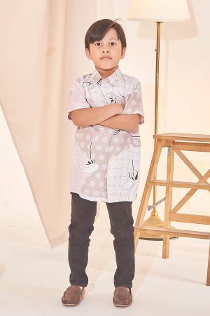 Kurta Short Sleeves Ezre Kids - Beige Rose