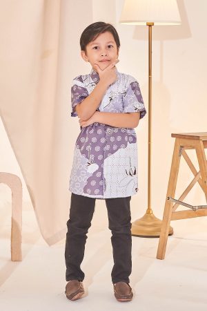 Kurta Short Sleeves Ezre Kids - Periwinkle Blue