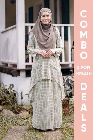 Baju Kurung Darby Laluna X MCC - Laurel Green