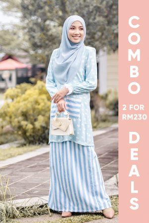 Baju Kurung Dasha Laluna X MCC - Baby Blue