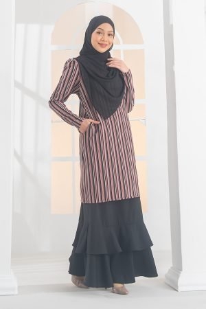 Baju Kurung Moden Puffy Luna Laluna X MCC – Classic Black