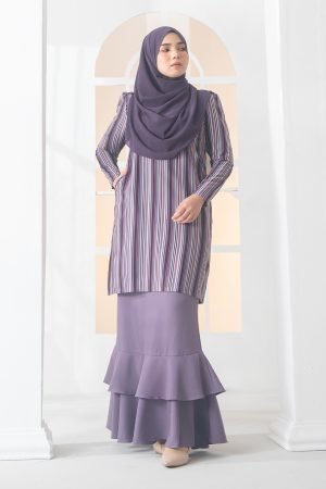 Baju Kurung Moden Puffy Luna Laluna X MCC – Lavender Purple