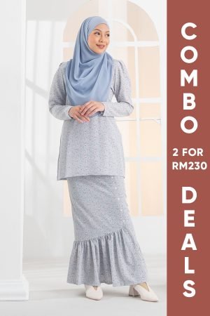 Baju Kurung Linzey Laluna X MCC - Baby Blue