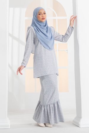 Baju Kurung Linzey Laluna X MCC - Baby Blue